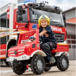 ROLLY TOYS Tretfahrzeug - RollyUnimog - Feuerwehrfahrzeug -Vollständiger Spielwarenladen 225055 4006485038220 rollytoys benz kinderfahrzeugunimog 07