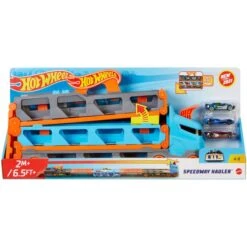 MATTEL Hot Wheels City - 2 In 1 Rennbahn-Transporter -Vollständiger Spielwarenladen 226357 887961925203 mattel hotwheels rennbahn transporter 04