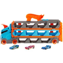 MATTEL Hot Wheels City - 2 In 1 Rennbahn-Transporter -Vollständiger Spielwarenladen 226357 887961925203 mattel hotwheels rennbahn transporter 05