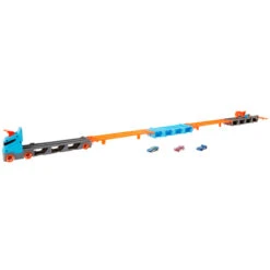 MATTEL Hot Wheels City - 2 In 1 Rennbahn-Transporter -Vollständiger Spielwarenladen 226357 887961925203 mattel hotwheels rennbahn transporter 06