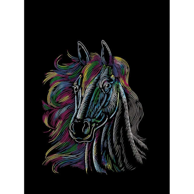 Besttoy - Kratzbild Pferd 3 Besttoy - Kratzbild Pferd