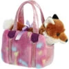 Aurora Plüsch Fuchs - Mit Tasche Pink -Vollständiger Spielwarenladen 239633 4016096442378 aurora pluesch fuchs in tasche1