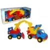 Wader ConsTruck Muldenkipper + Bagger -Vollständiger Spielwarenladen 40855 1klein