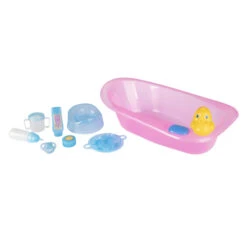 Puppenset - Badewanne Und Zubehör - 43 Cm - 1 Set -Vollständiger Spielwarenladen baderosa